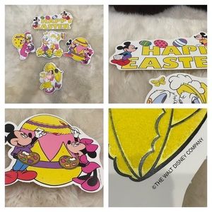 Vtg set of 5 Walt Disney Co die cut decorations.